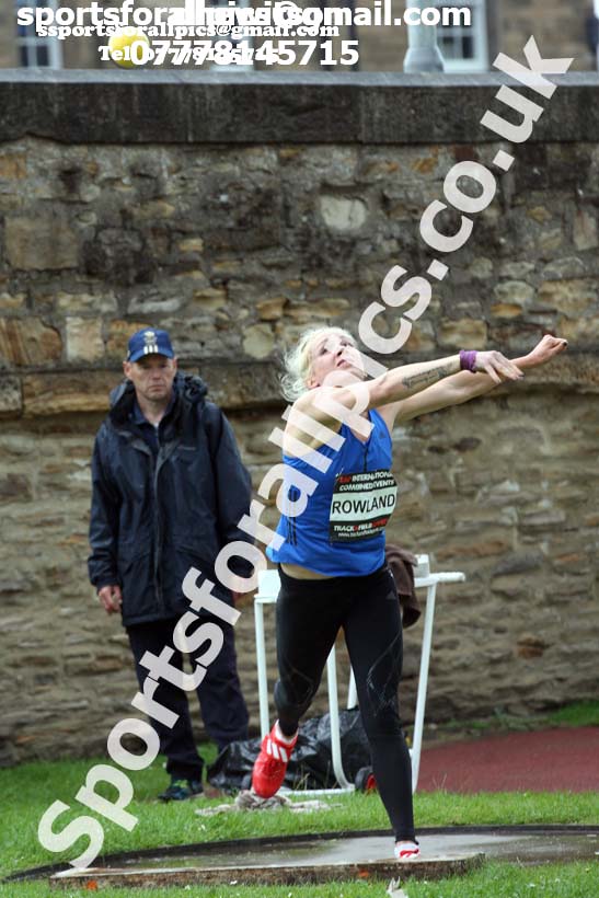 Womens heptathlon shot putt, EAP International Cominted Events, Hexham. Photo: David T. Hewitson/Sports for All Pics